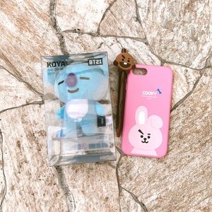 Koya small plush + shooky pen + cooky phone case